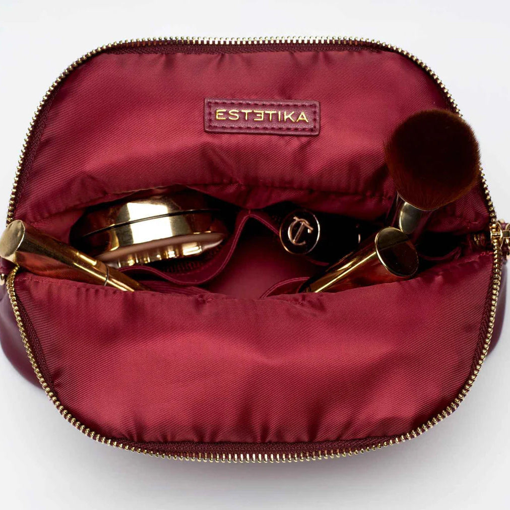 BURGUNDY MINEE COSMETIC POUCH