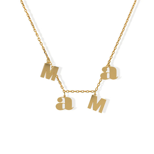 MaMa Necklace, 14K Gold Plating