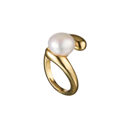 ARIA PEARL RING, 14K Gold Plating