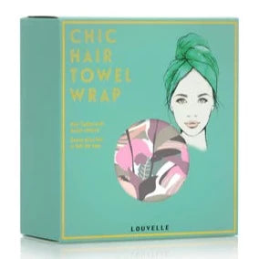 RIVA Hair Towel Wrap in Pink Camouflage