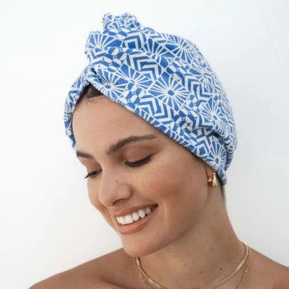 RIVA Hair Towel Wrap in Mediterranean Sun