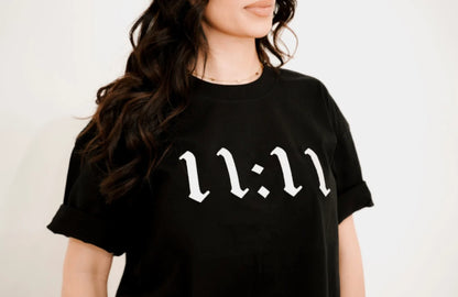 11:11 Black Tee