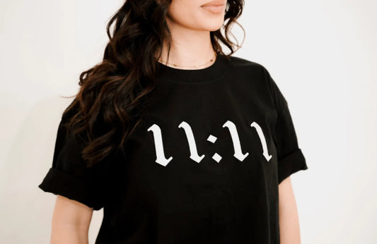 11:11 Black Tee