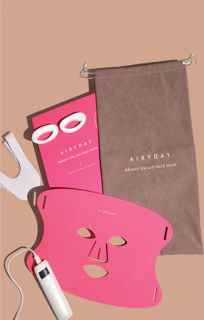 Bright On LED Face Mask + FREE Canvas Tote Bag - Pink