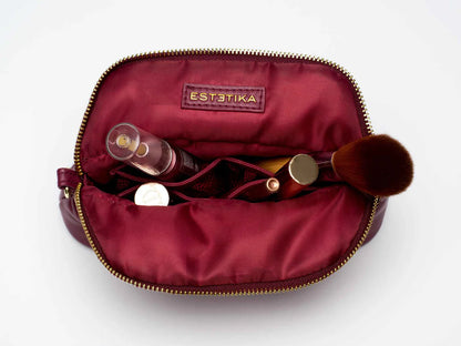 BURGUNDY MINEE COSMETIC POUCH