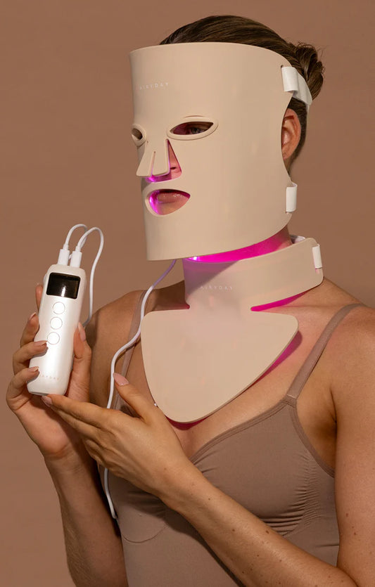 Bright On LED Mask for Face & Neck + Free Tote Bags Xmas Deal