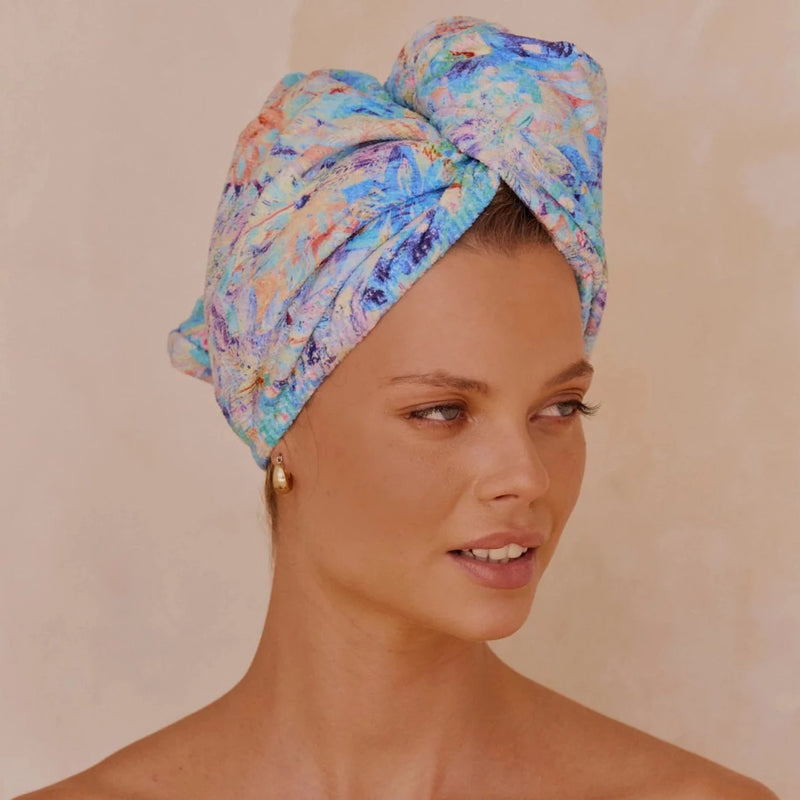 RIVA Hair Towel Wrap in Artsy Floral